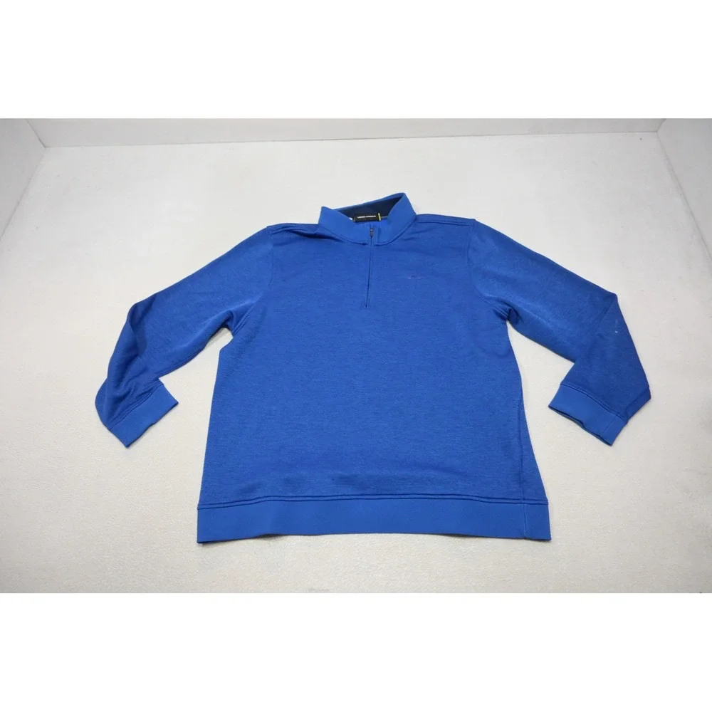 Under Armour 1/4 Zip Pullover Mens 2XL Blue Storm Heathered Active Good‎